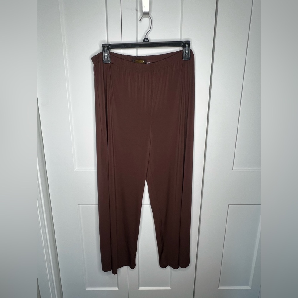 Bob Mackie NWT Wide Leg Brown Pants Women’s Petite Plus 2XP